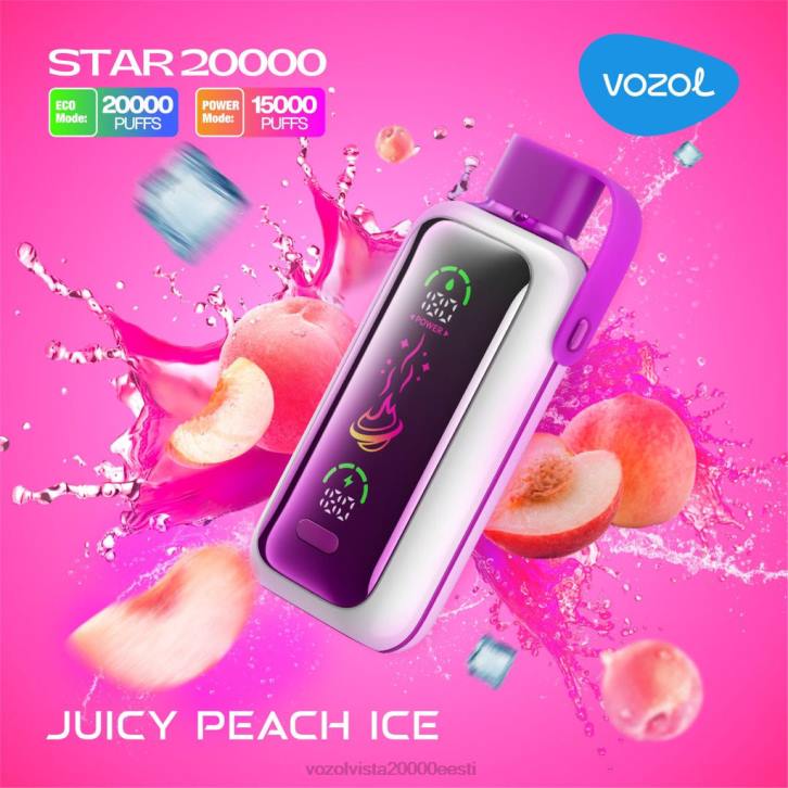 VOZOL STAR 20 000 8B8810 mahlane virsikujää Vozol Vape Eesti