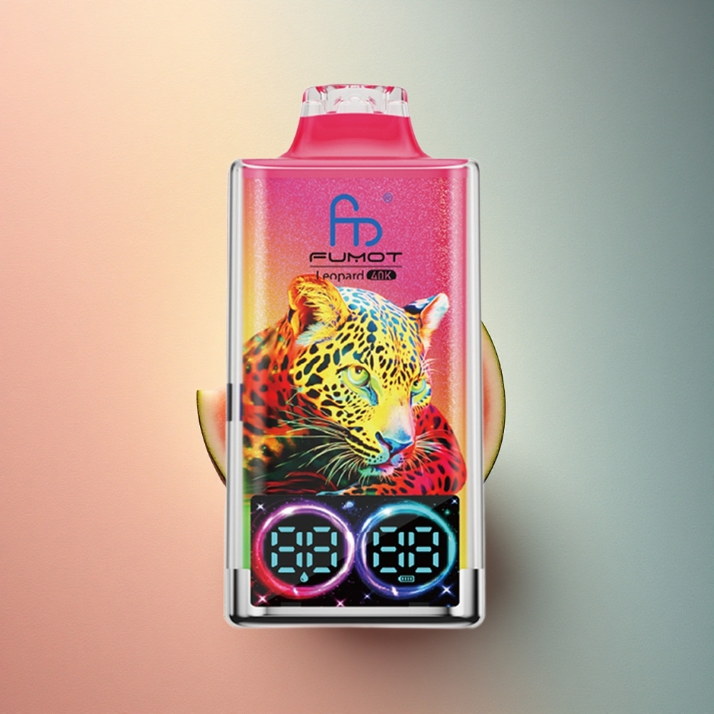 Fumot Leopard 40K Puffs Maasika-Arbuusi 5% Nikotiiniga 700mAh Dual Mesh