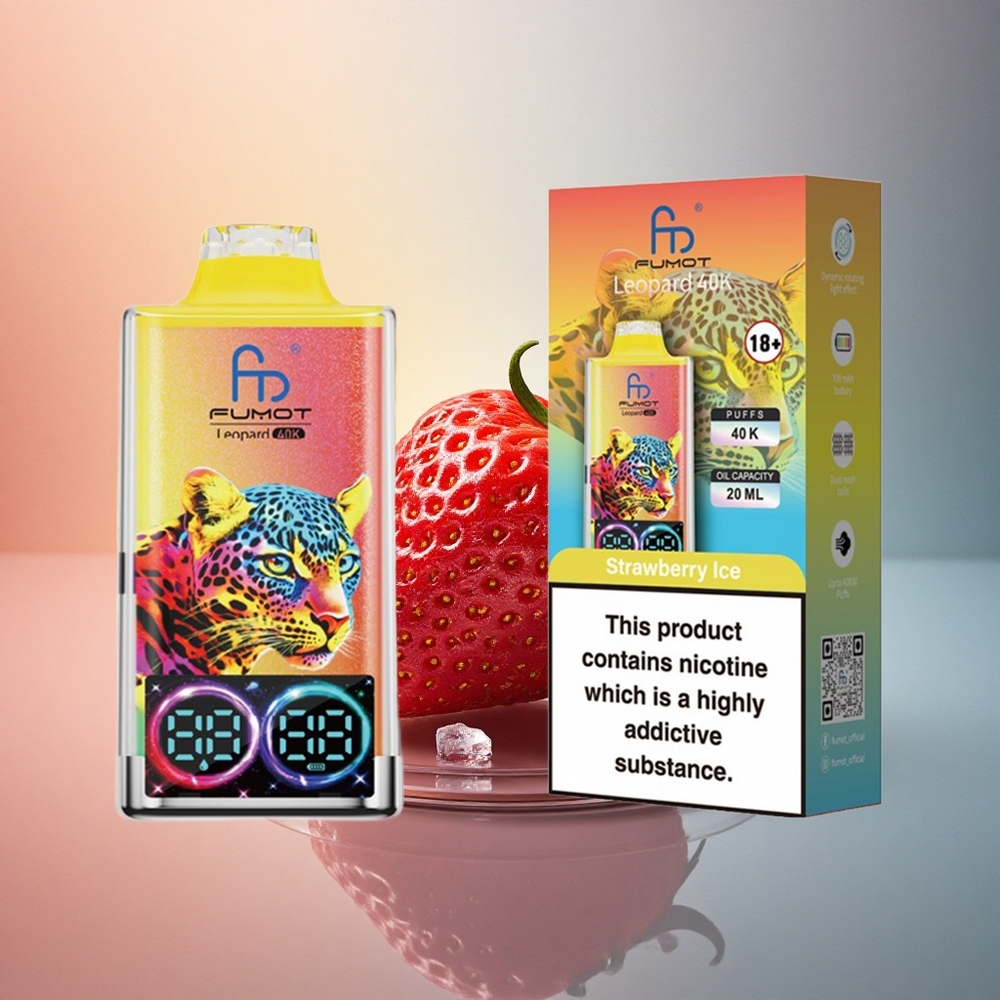 Fumot Leopard 40K Puffs Maasikajää Dual Mesh 5% Nikotiini 700mAh