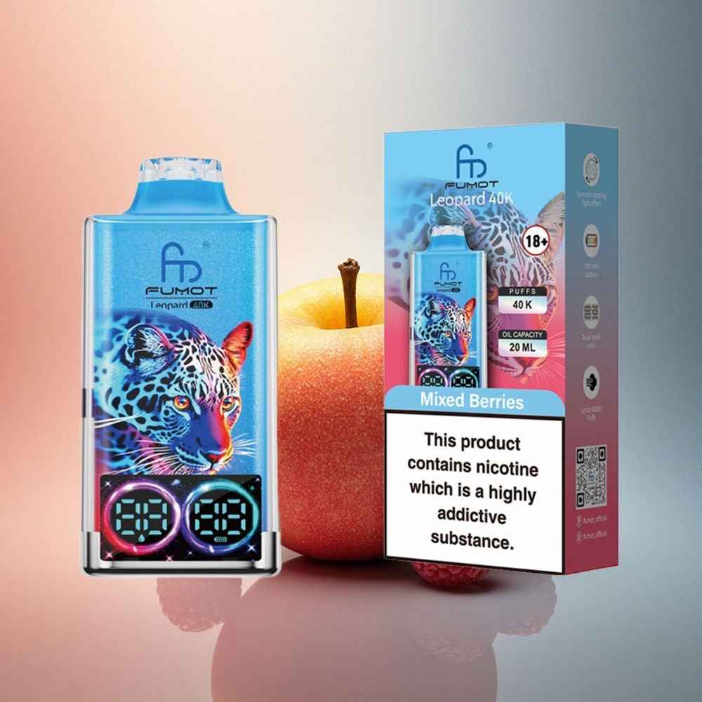 Fumot Leopard 40K Puffs Segamari-mixiga Dual Mesh 700mAh 5% nikotiiniga