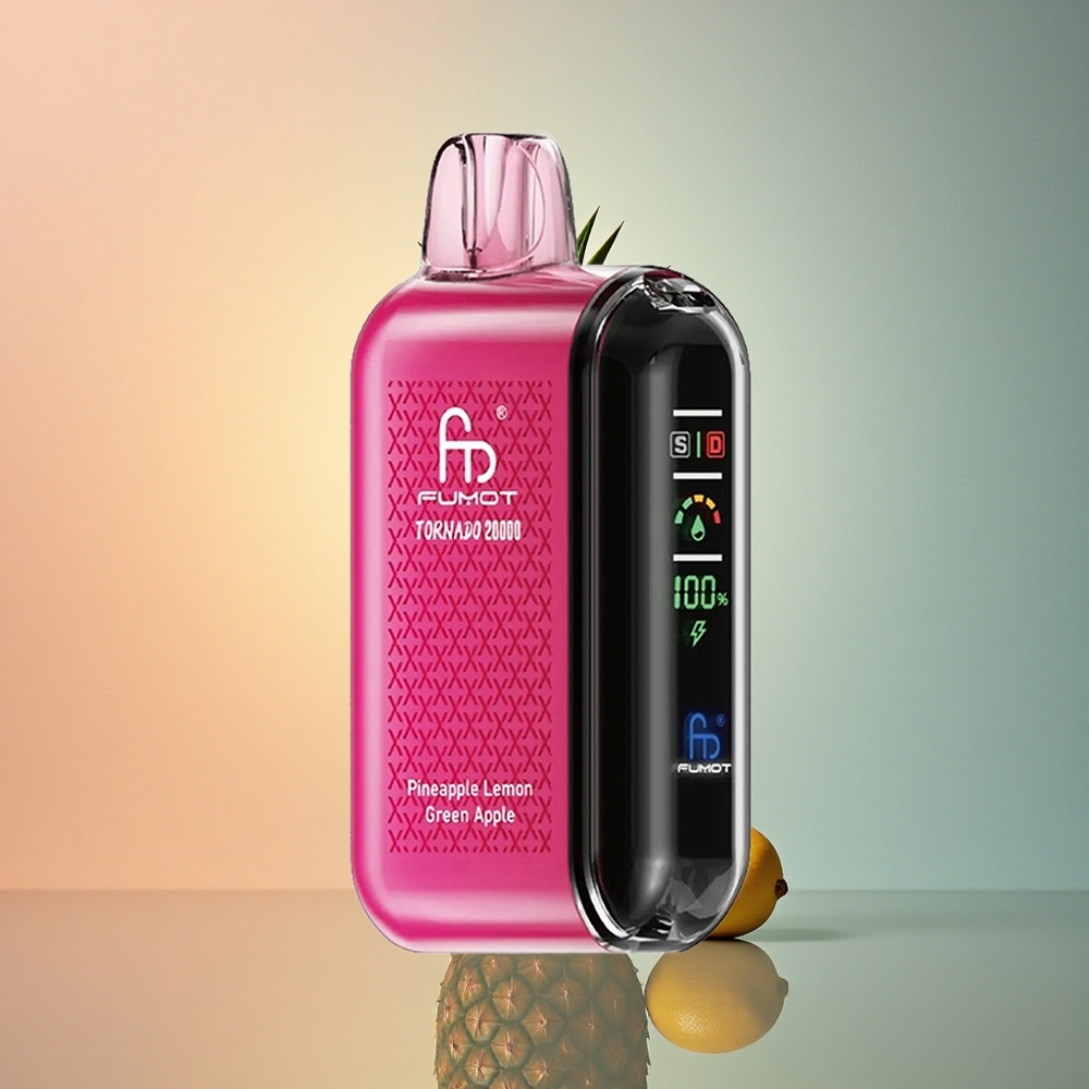 Fumot Tornado 20000 Puffs Ananass Sidrun Roheline Õun Dual Mesh Coil 850mAh