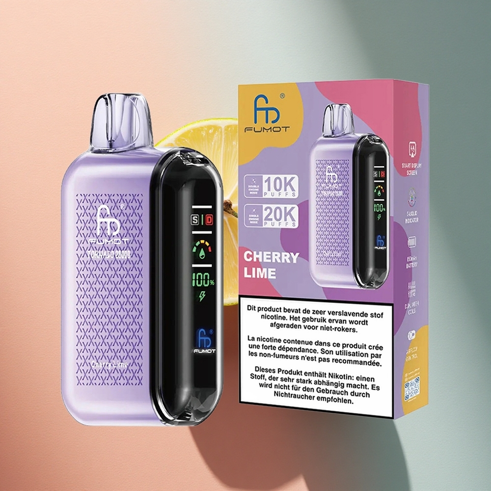 Fumot Tornado 20000 Puffs Kirsilimu Dual Mesh Coil 850mAh