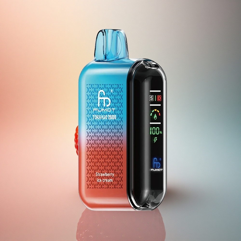 Fumot Tornado 20000 Puffs Maasikajäätise Duaalvõrk Mootor 850mAh