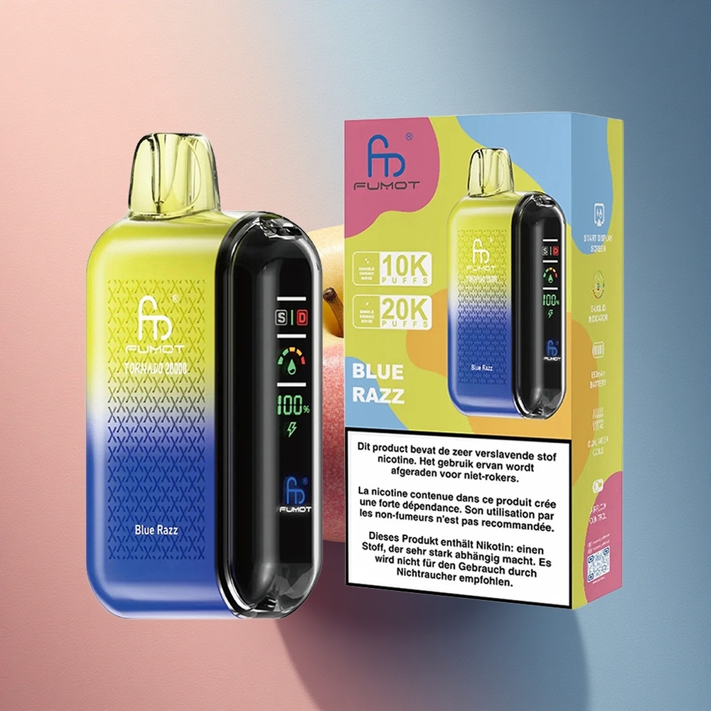 Fumot Tornado 20000 Puffs Sinised Vaarikad Dual Mesh Coil 850mAh