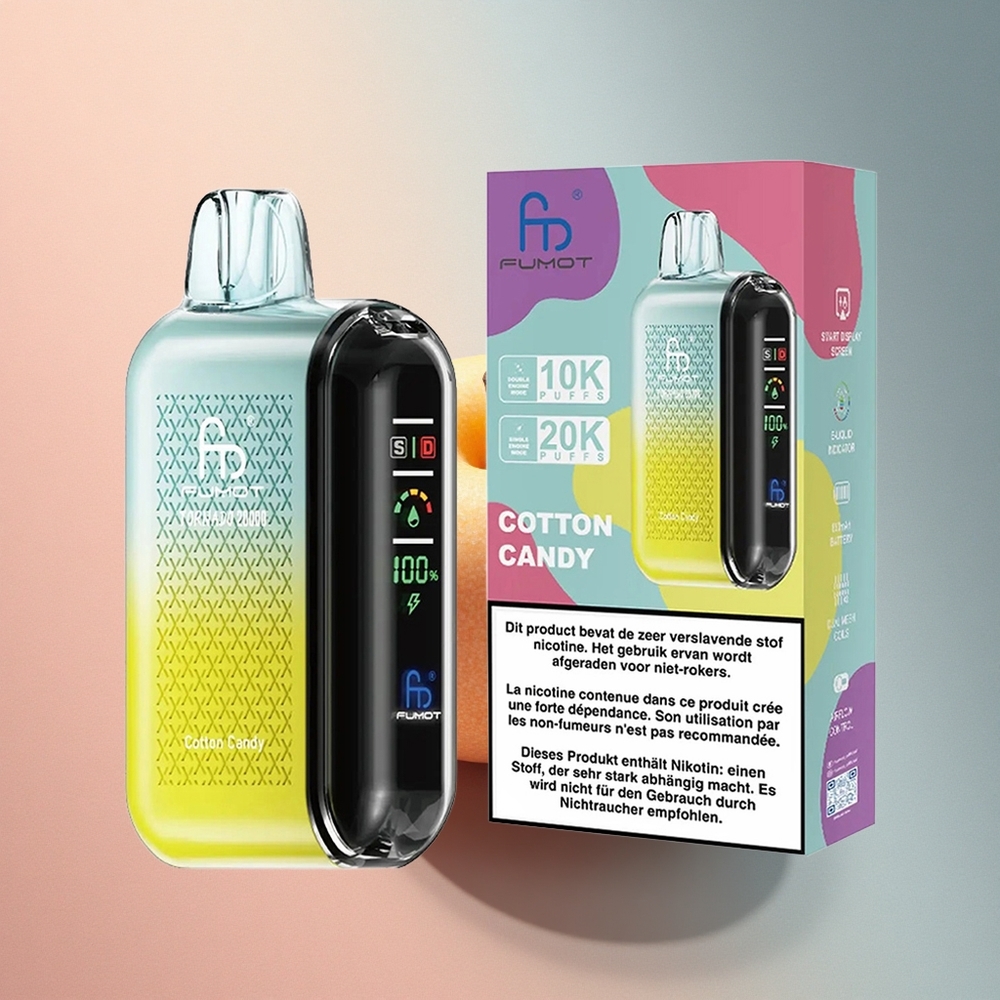 Fumot Tornado 20000 Puffs Suhkrustang 20ml Vedelikuga 850mAh