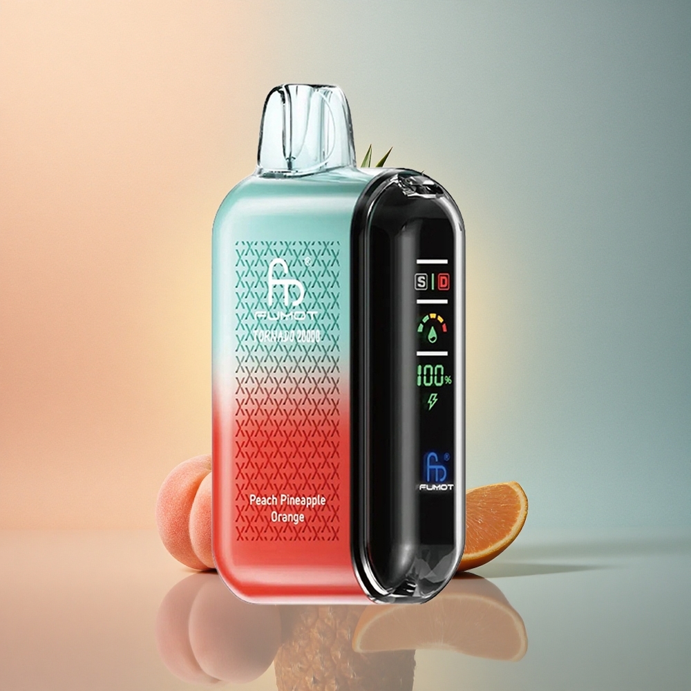 Fumot Tornado 20000 Puffs Virss Ananass Apelsin Dual Mesh Coil 850mAh