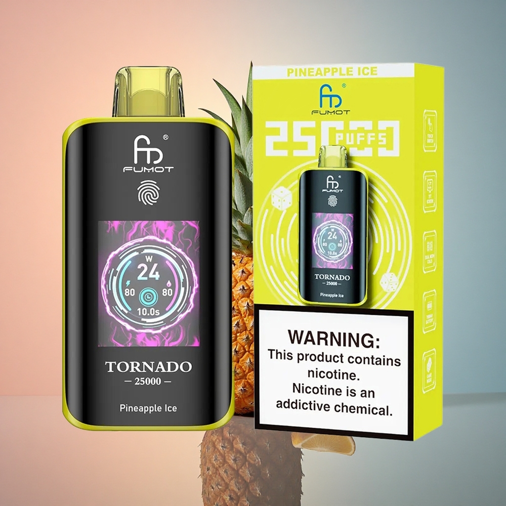 Fumot Tornado 25000 Puffs Ananass Jää 700mAh 20ml 5% nikotiini