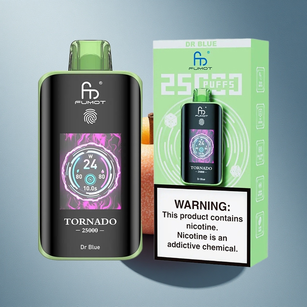 Fumot Tornado 25000 Puffs Dr Sinine HD Ekraan 700mAh 20ml Nikotiin