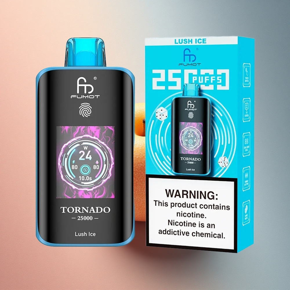 Fumot Tornado 25000 Puffs Jäine Ekraan 700mAh 20ml Nikotiin