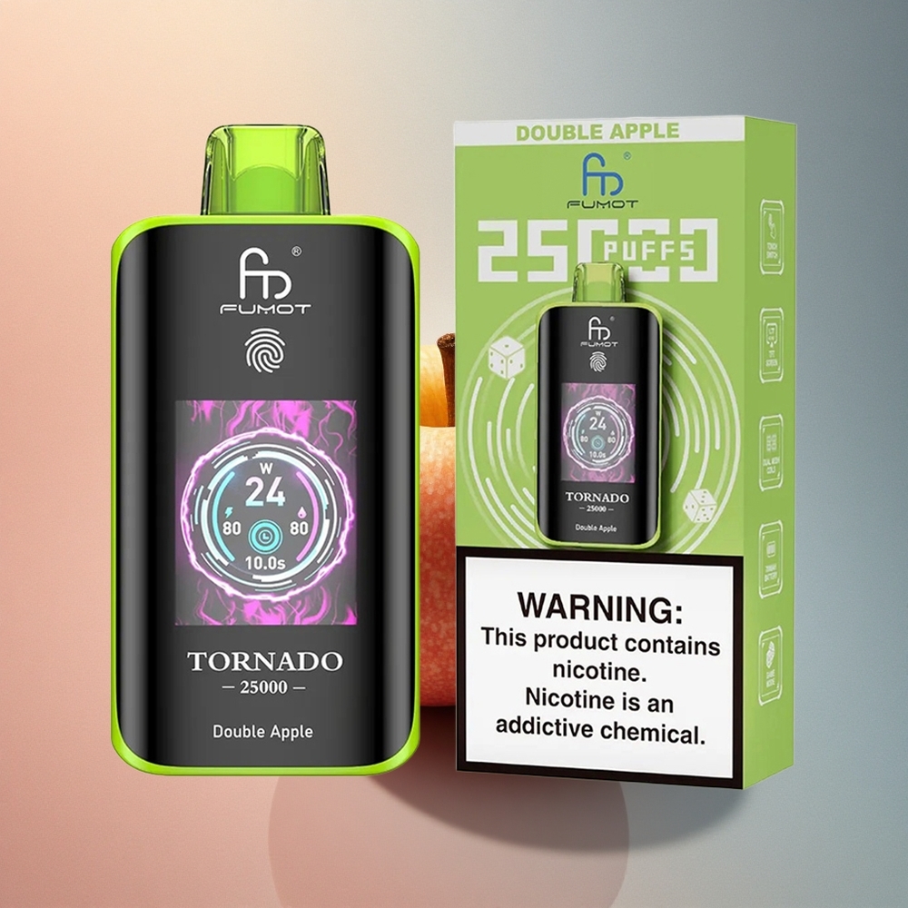 Fumot Tornado 25000 Puffs Kaheõunaline HD Ekraaniga 700mAh 20ml Nikotiiniga