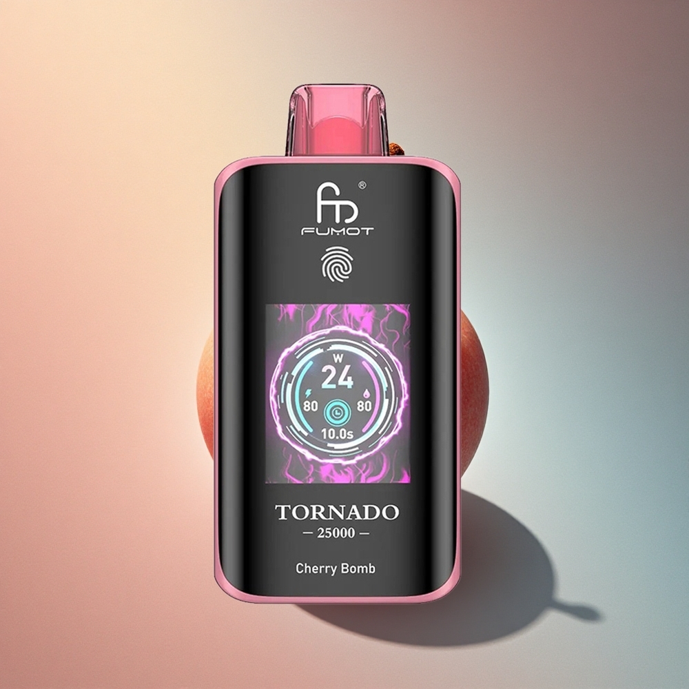 Fumot Tornado 25000 Puffs Kirss-pauk 700mAh 20ml Nikotiin