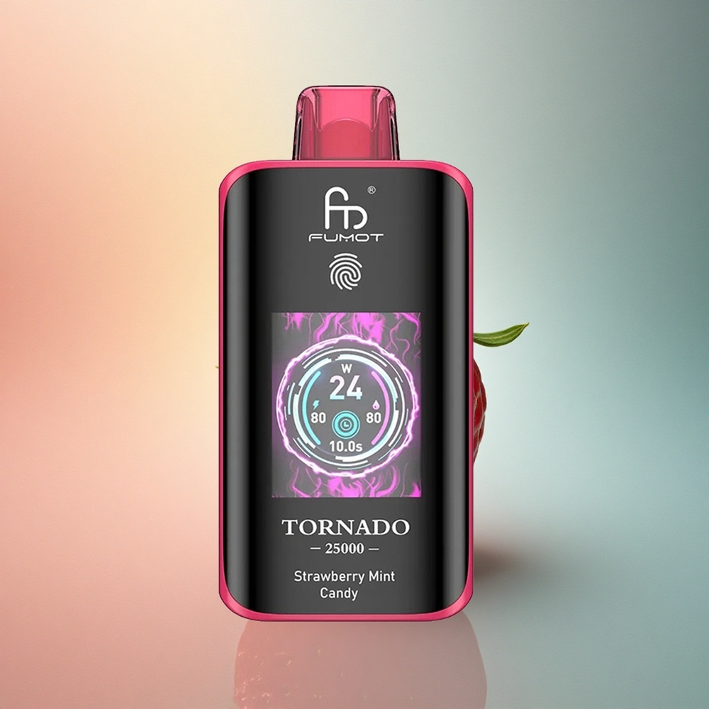 Fumot Tornado 25000 Puffs Maasika-Mündi Kompvek 700mAh 20ml Nikotiin