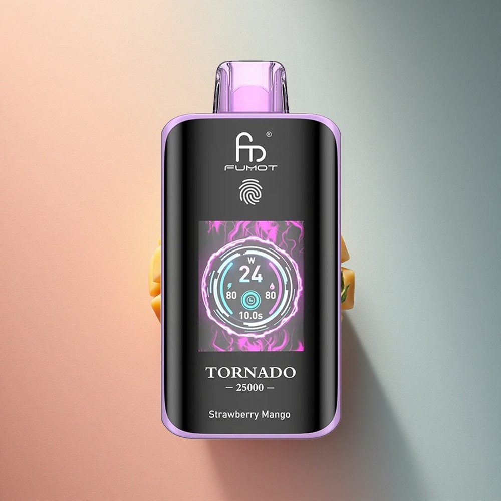 Fumot Tornado 25000 Puffs Maasika-Mango HD Ekraan 700mAh