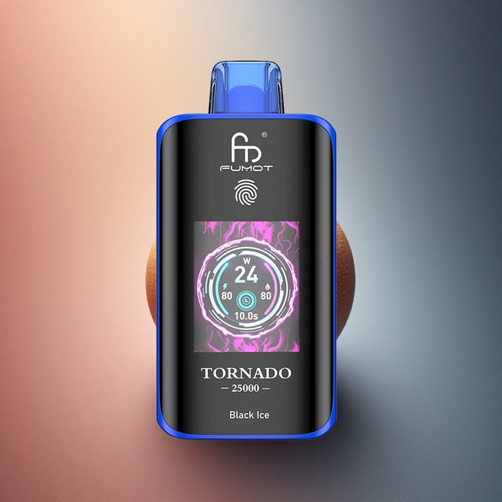 Fumot Tornado 25000 Puffs Must Jää 700mAh 20ml Nikotiin
