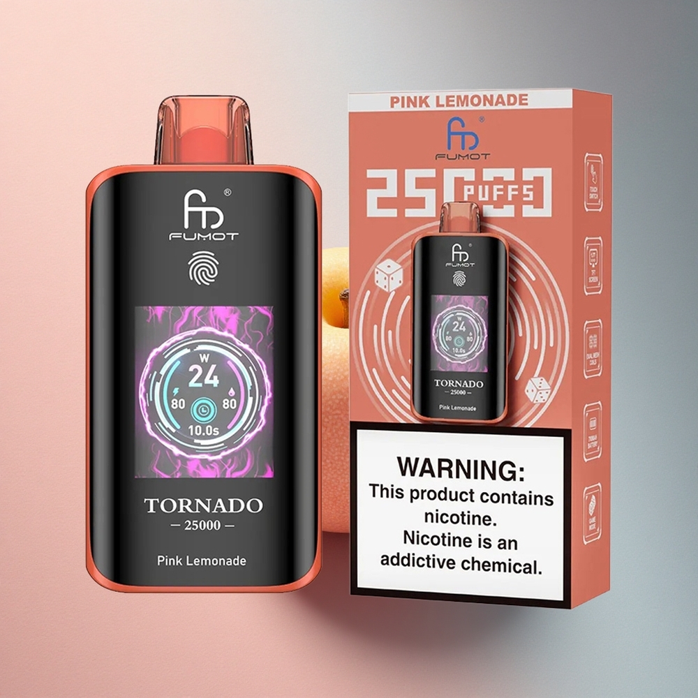 Fumot Tornado 25000 Puffs Roosa sidrunimahl 700mAh 20ml nikotiin