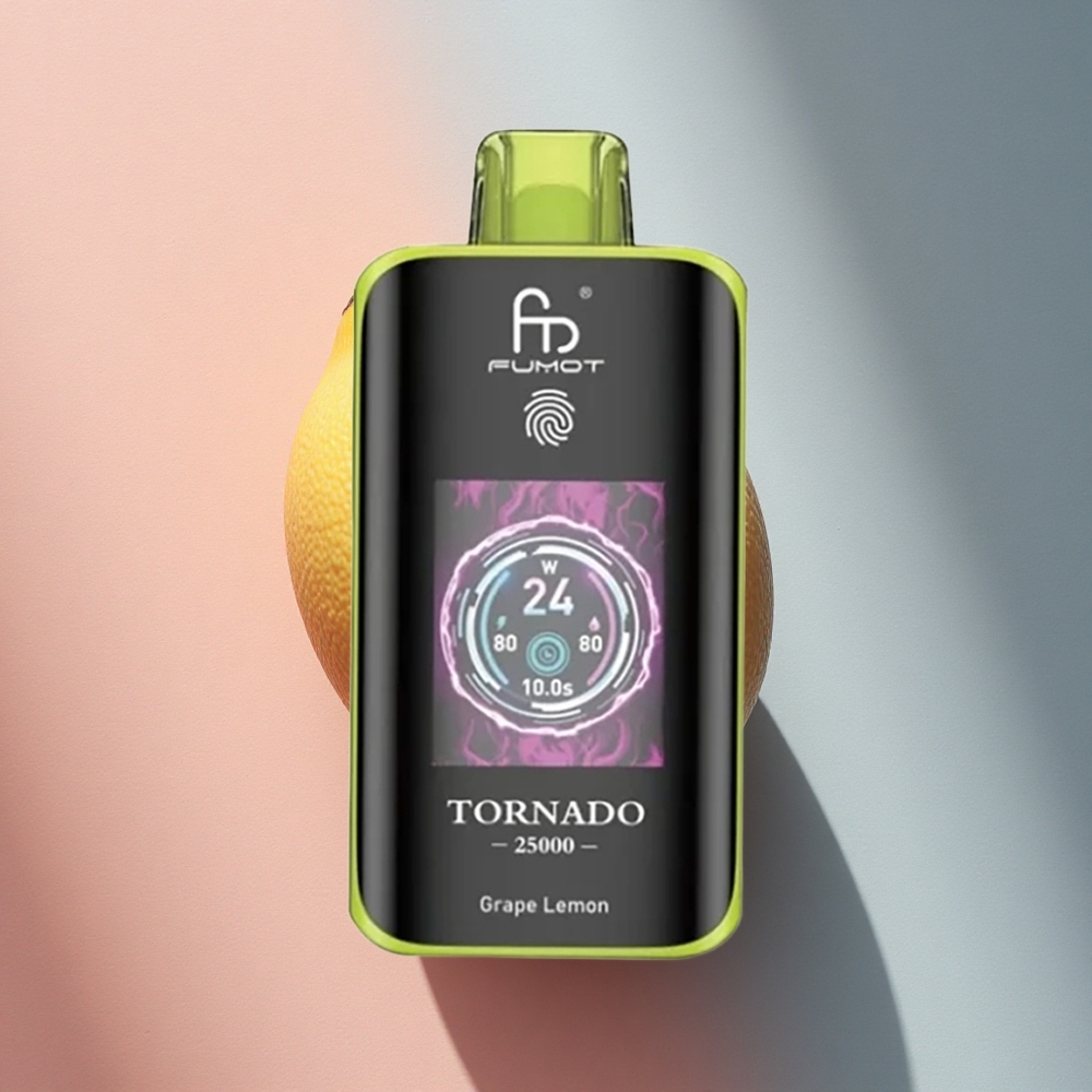 Fumot Tornado 25000 Puffs Viinamarja-sidruni 700mAh tüüp-C laadimisega
