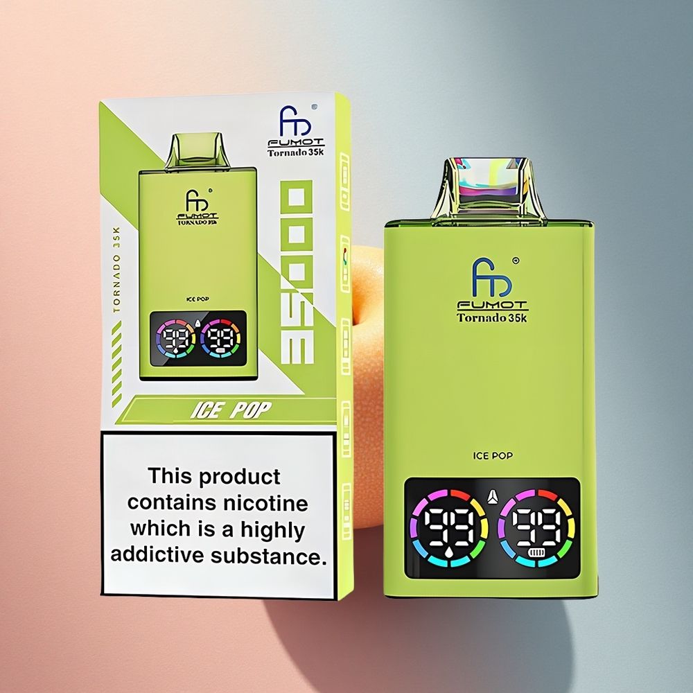Fumot Tornado 35000 Puffs Jääpurik Kahekordse Võrguga Kiirlaadimine 700mAh