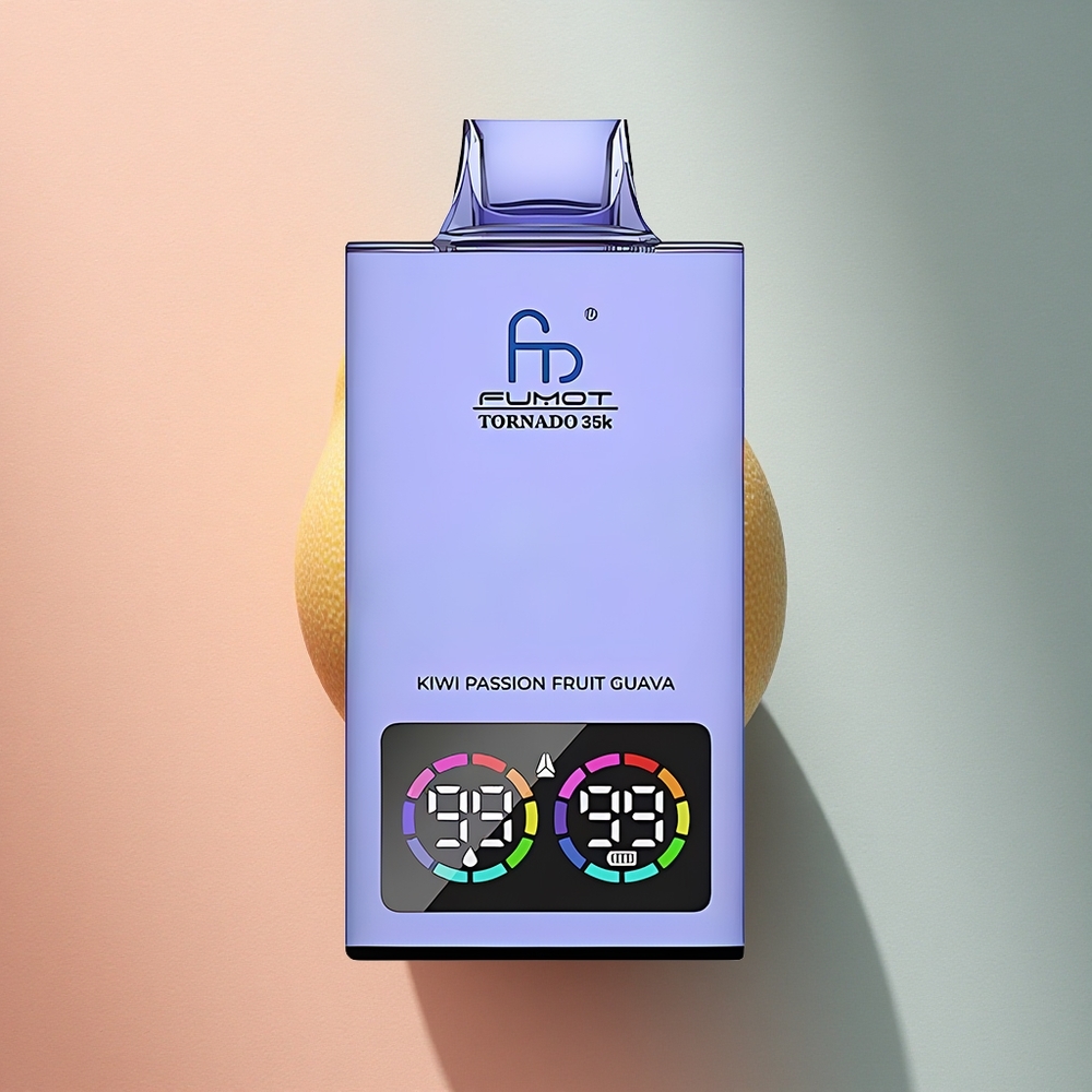 Fumot Tornado 35000 Puffs Kivi-Maracuya-Guava Kahekordse Võrkkuumutiga Kiud USB-C Laadimisega 700 mAh