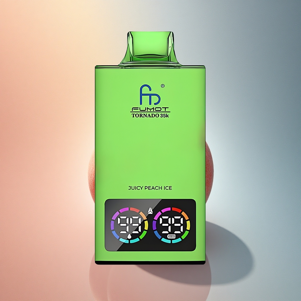 Fumot Tornado 35000 Puffs Mahlakas Virsiku Jää 15ml Dual Mesh Coil 700mAh