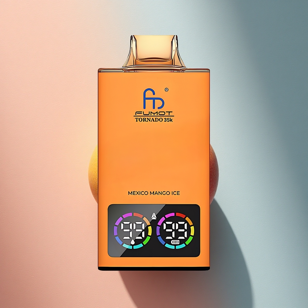 Fumot Tornado 35000 Puffs Mehhiko Mangojää Dual Mesh Kiire Laadimine 700mAh