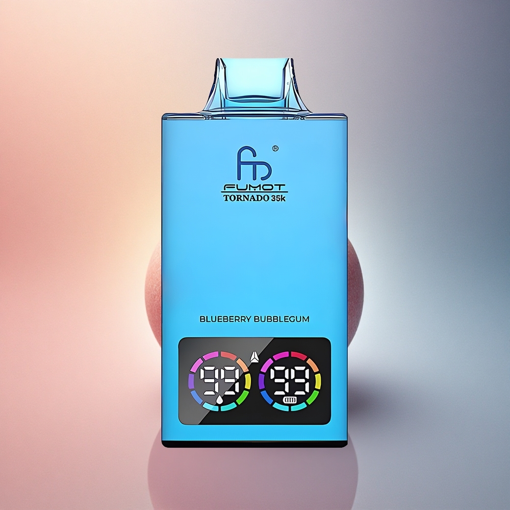 Fumot Tornado 35000 Puffs Mustikamullgummi Kahekordse Võrguga 15ml Vedelikuga 700mAh Akuga