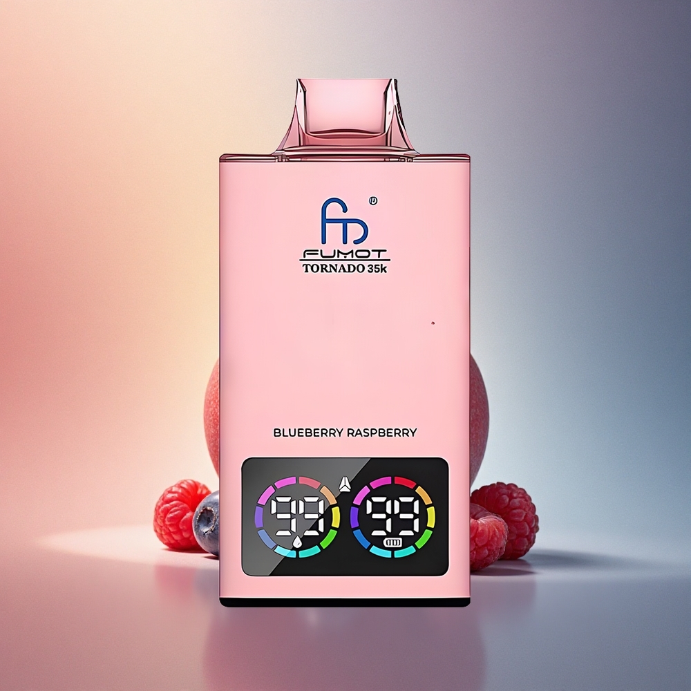 Fumot Tornado 35000 Puffs Mustikas Vaarikas Dual Mesh Koil 700 MAH Kiirlaadimine