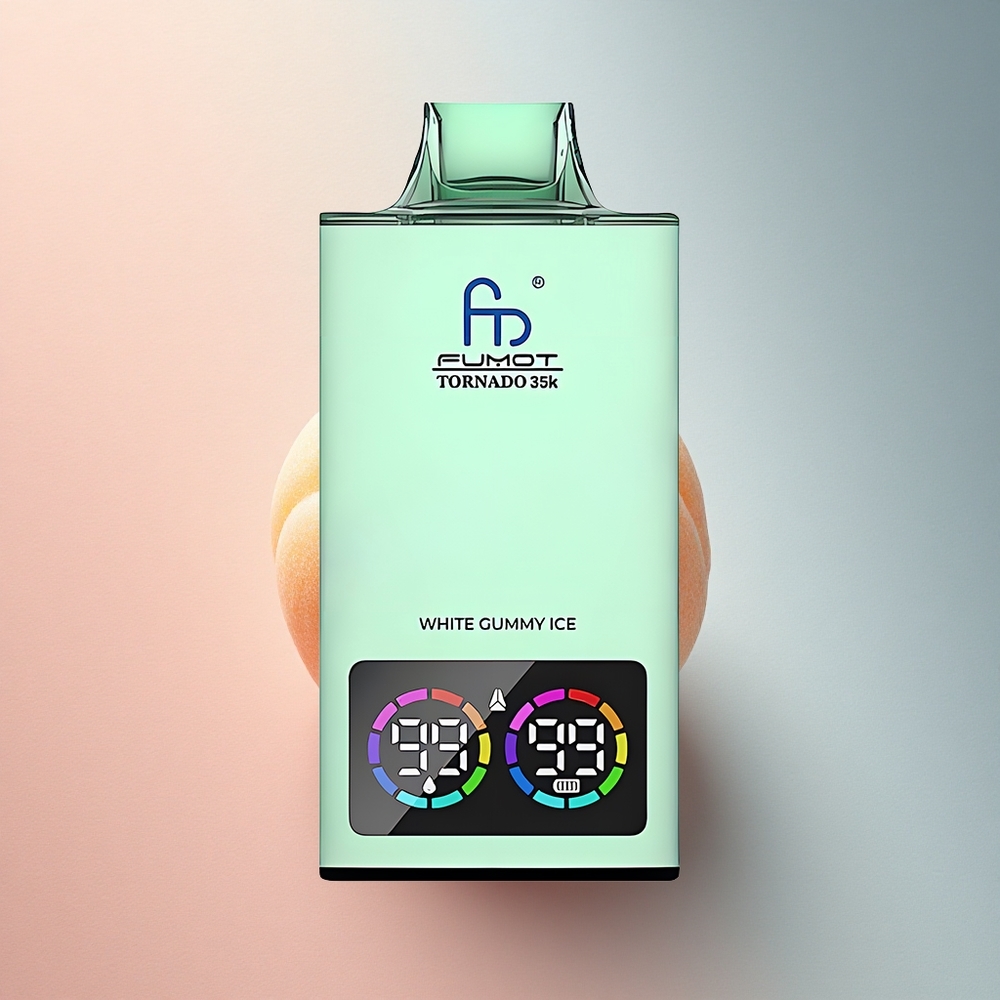 Fumot Tornado 35000 Puffs Valge Nätsukas Jää Dual Mesh 15ml 700mAh