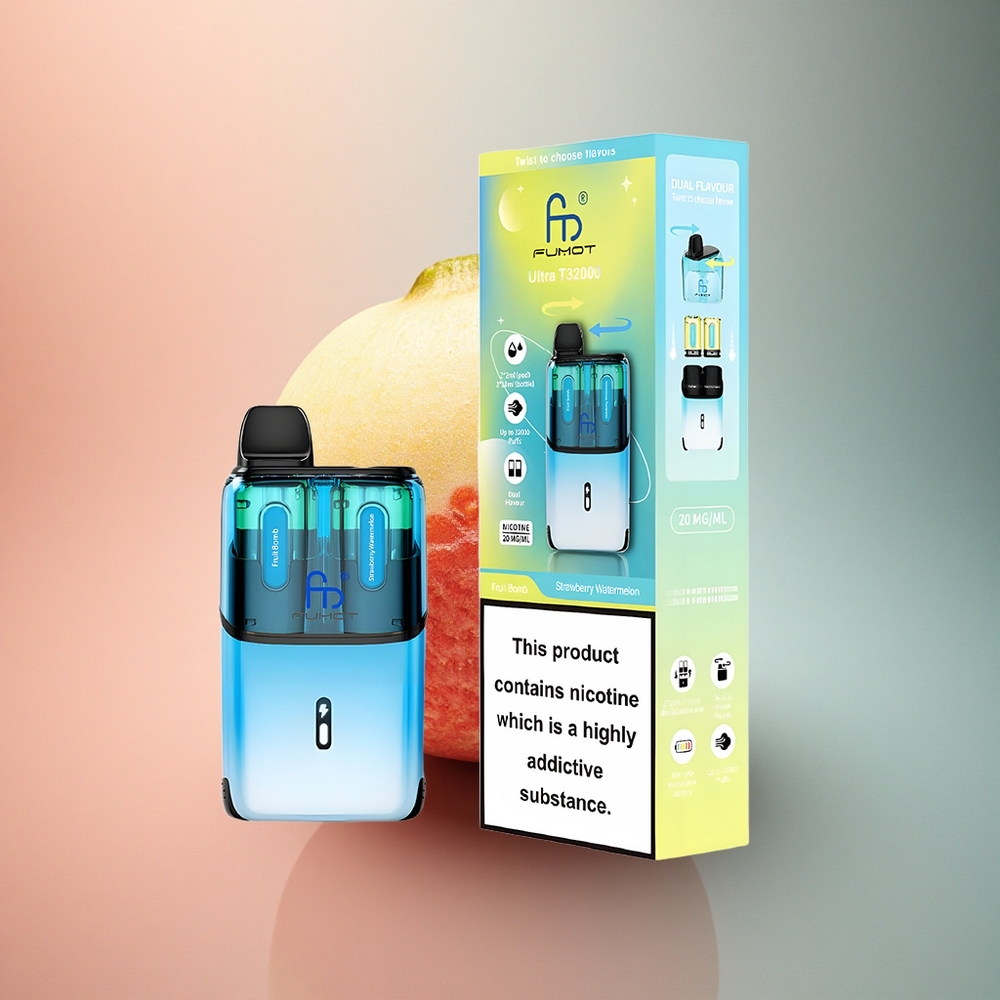 Fumot Ultra T32000 Puffs Maitsepomm-Stroobermellon 24ml 800mAh 20mg nikotiini