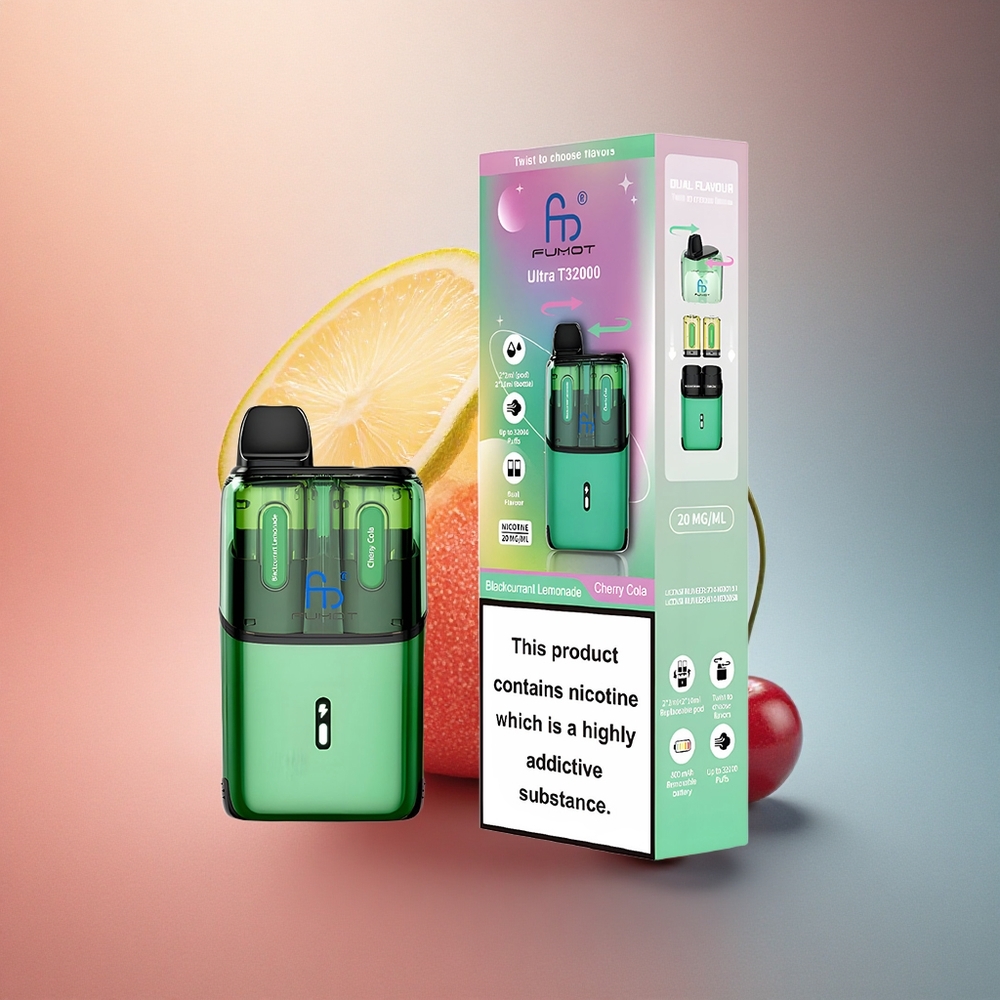 Fumot Ultra T32000 Puffs Mustika-Kirsikola 20mg Nikotiini 800mAh