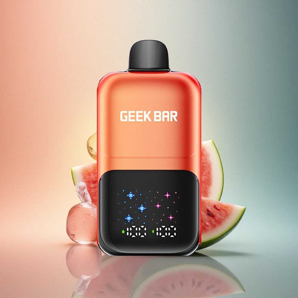 GEEK BAR 2GO 20ml 50000 Puffs Arbuusi Mullikumm-jäätis Suure Ekraaniga Laaditav aku 5% Nikotiini