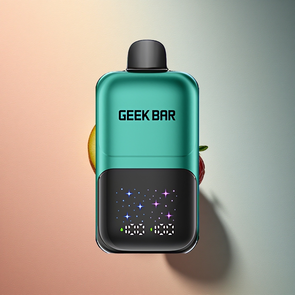 GEEK BAR 2GO 20ml 50000 Puffs Maasikas & Kiivi Akurega Suure Ekraaniga 5% Nikotiini Laaditav