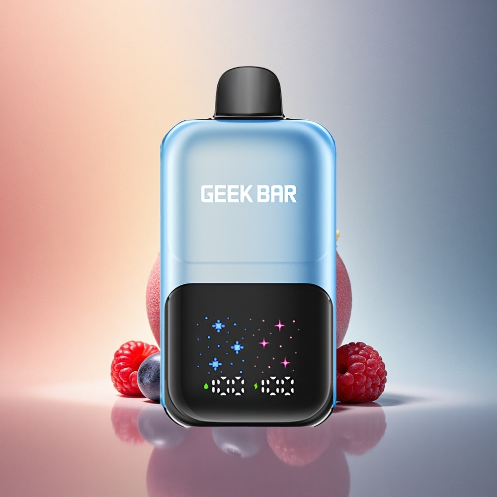 GEEK BAR 2GO 20ml 50000 Puffs Mustika Vaarikas Jää suur ekraan, 20ml maht, 5% nikotiini