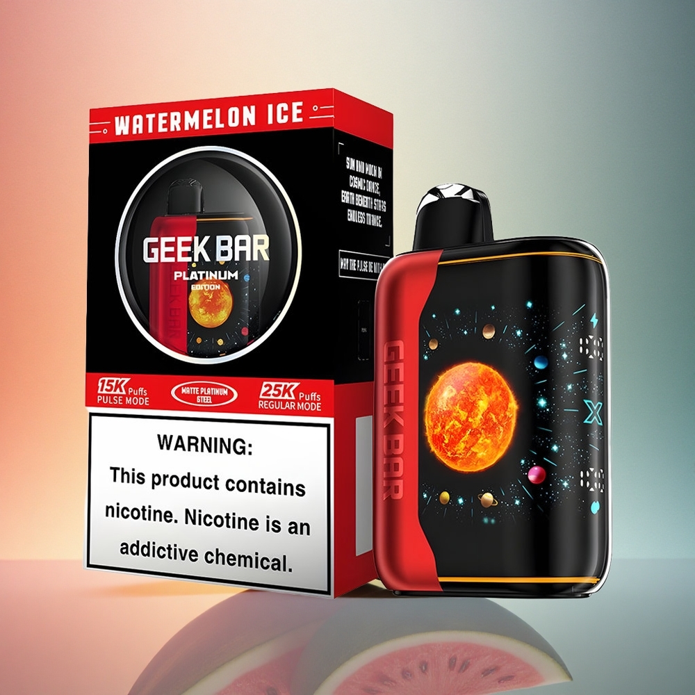 GEEK BAR Platinum Edition 25000 Puffs Arbuusi Jää Dual Mesh 2% nikotiini