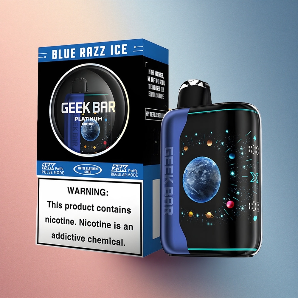 GEEK BAR Platinum Edition 25000 Puffs Sinised Maasikad-Jää Dual Mesh 20mL 2% nikotiini