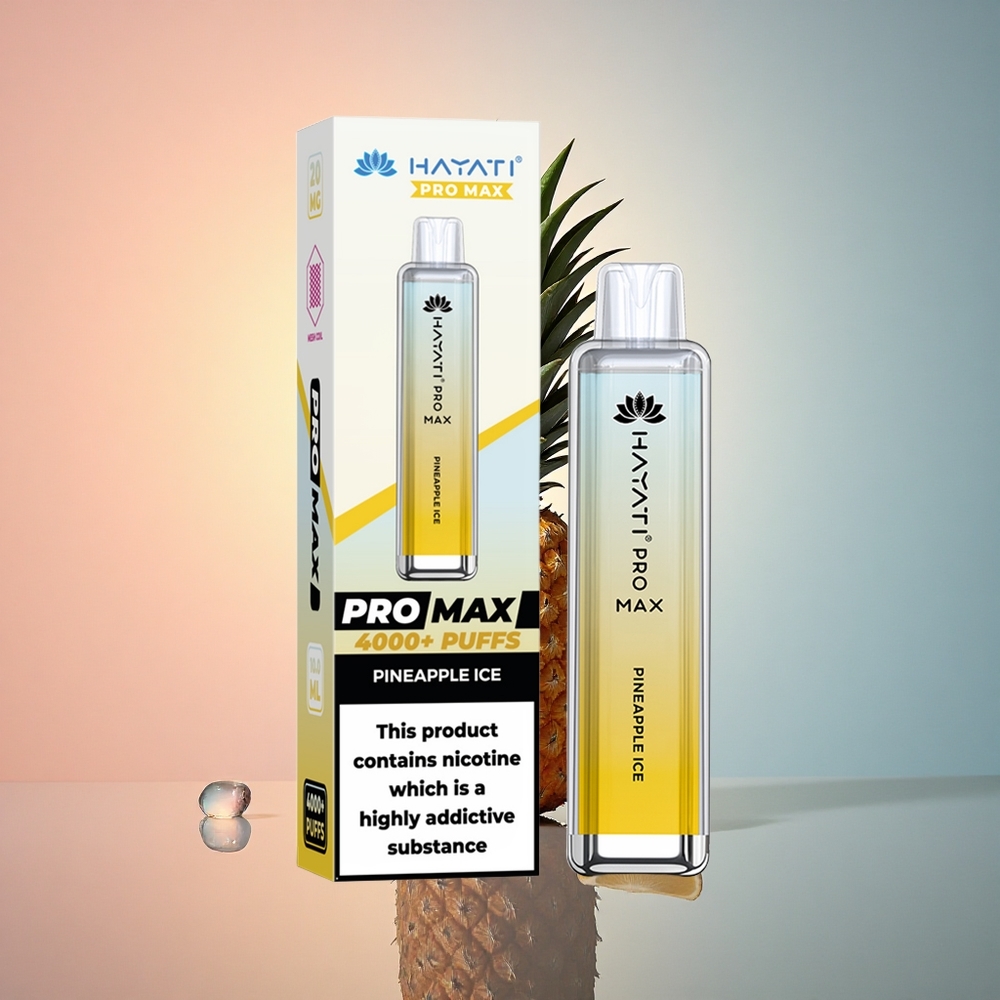 Hayati Pro Max 4000 Puffs Ananass Jää Dual 1.1 Ohm 1400mAh