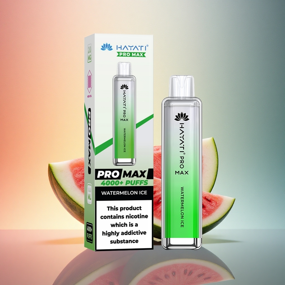 Hayati Pro Max 4000 Puffs Arbuusi Jää Dual 1.1 Ohm Mesh Coil 1400mAh