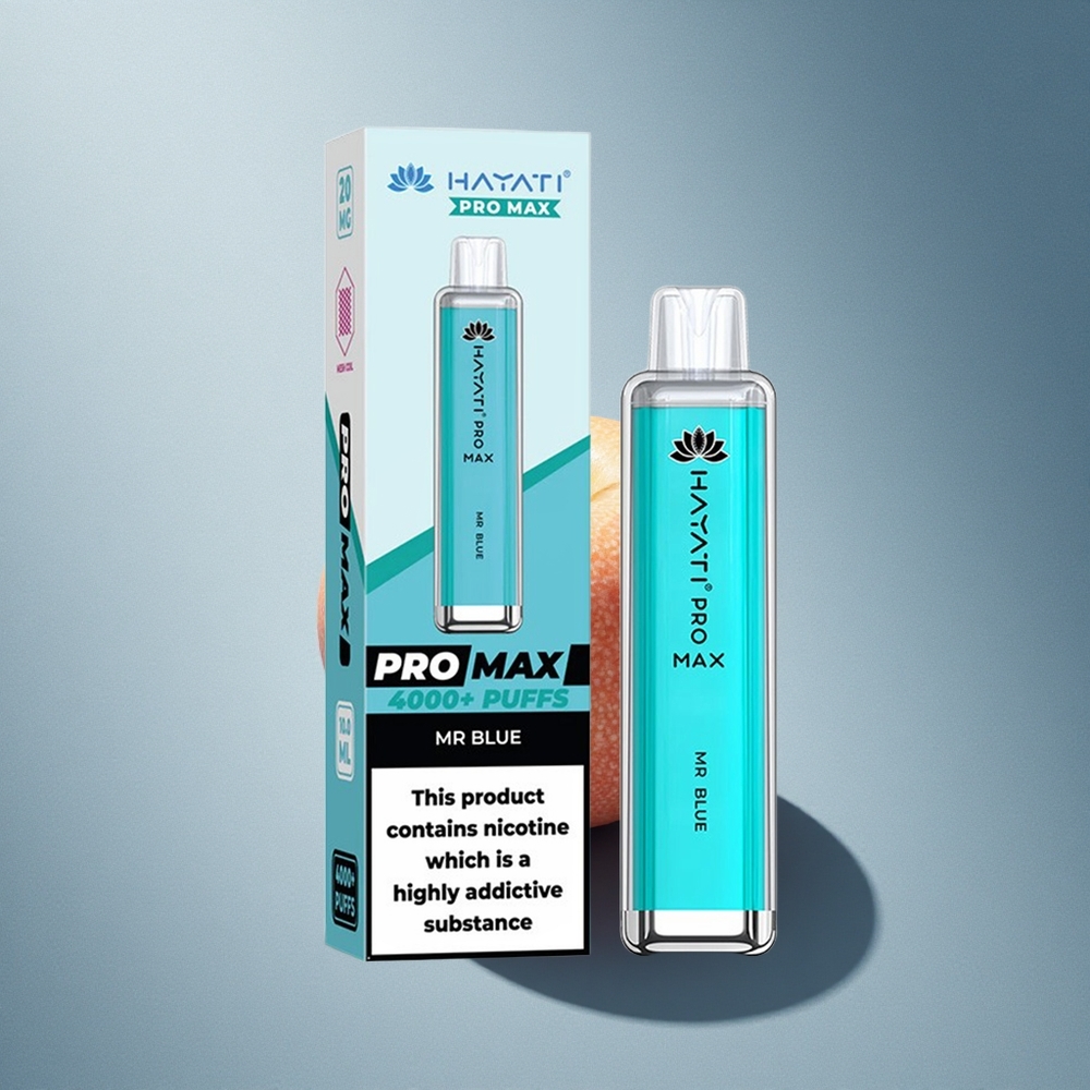 Hayati Pro Max 4000 Puffs Härra Sinine 1400mAh Kahetolline Nikotiin