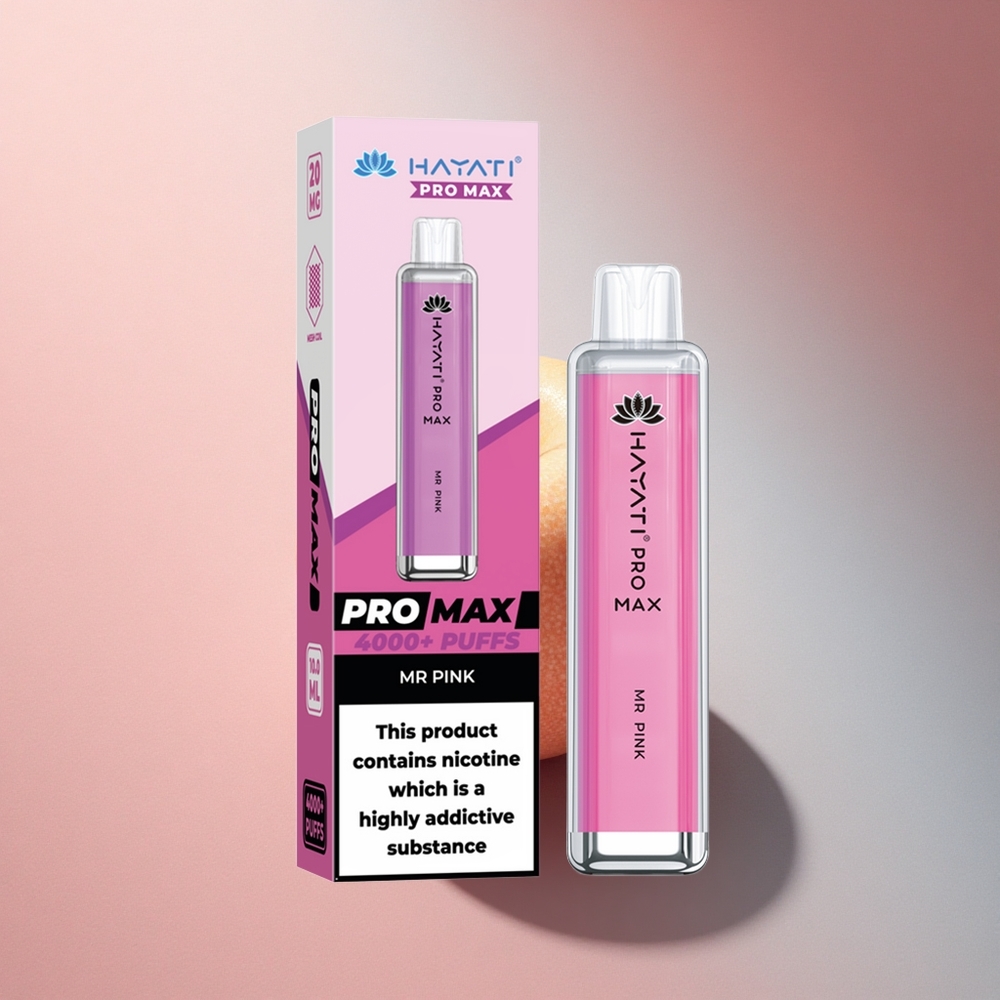 Hayati Pro Max 4000 Puffs Hr Roosa Dual 1.1 Ohm 1400mAh Taastlaaditav