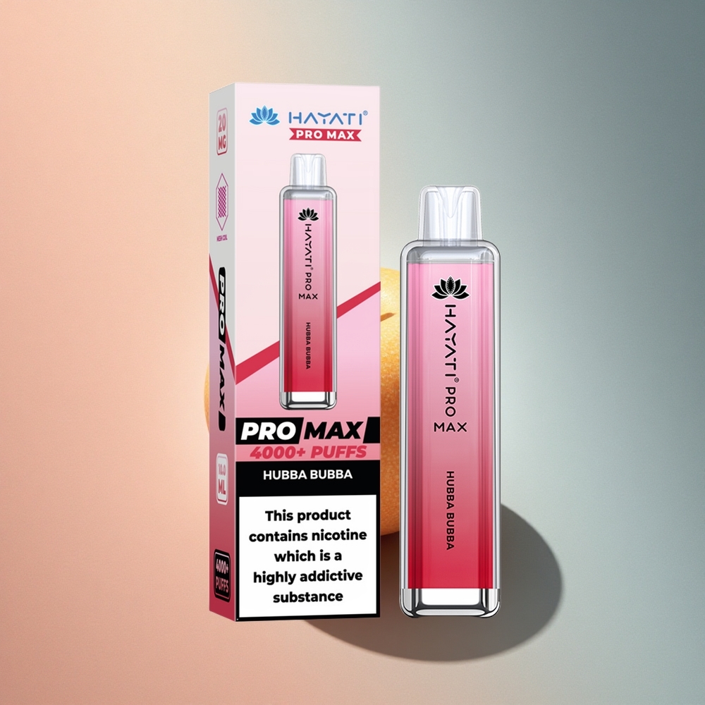 Hayati Pro Max 4000 Puffs Hubba Bubba Dual Coil 1400mAh Nikotiinitugevus