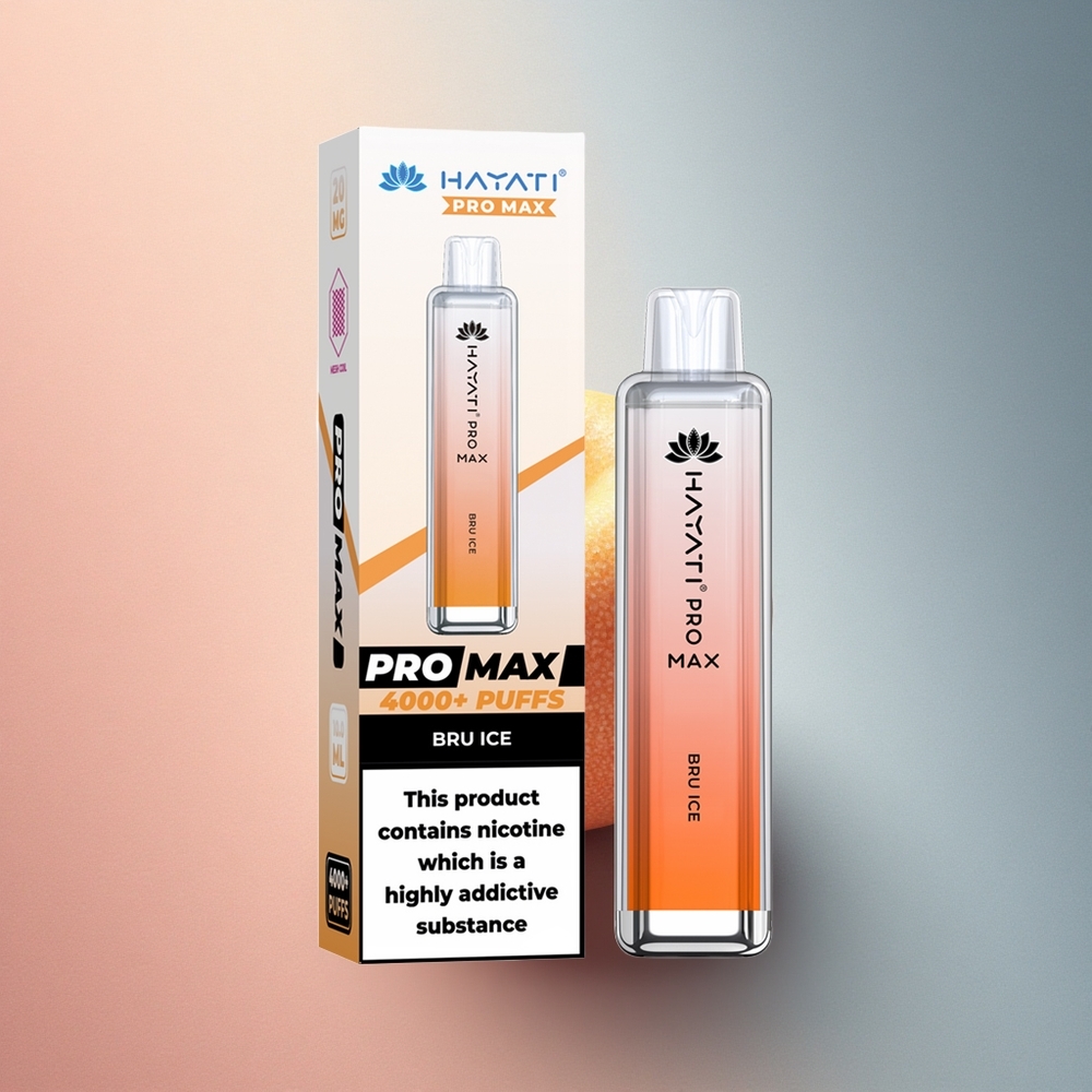 Hayati Pro Max 4000 Puffs Jää Kõva 5% nikotiini 1400mAh