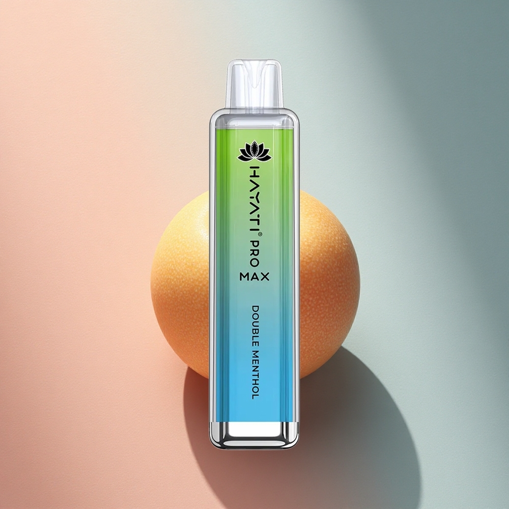 Hayati Pro Max 4000 Puffs Kahekordne Mentool Nikotiiniga 5% Laetav 1400mAh Kristallne Vape