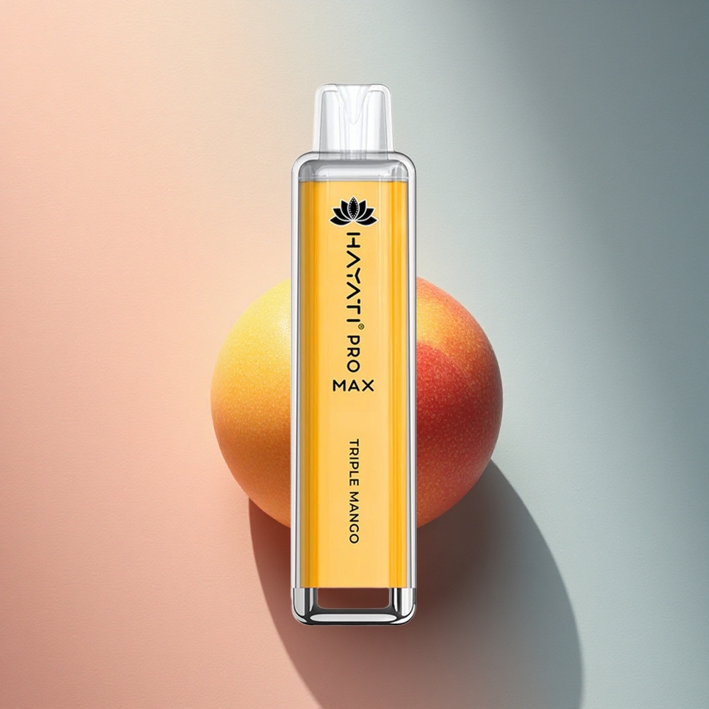 Hayati Pro Max 4000 Puffs Kolme Mango Akuga 1400mAh Nikotiiniga 2% või 5%