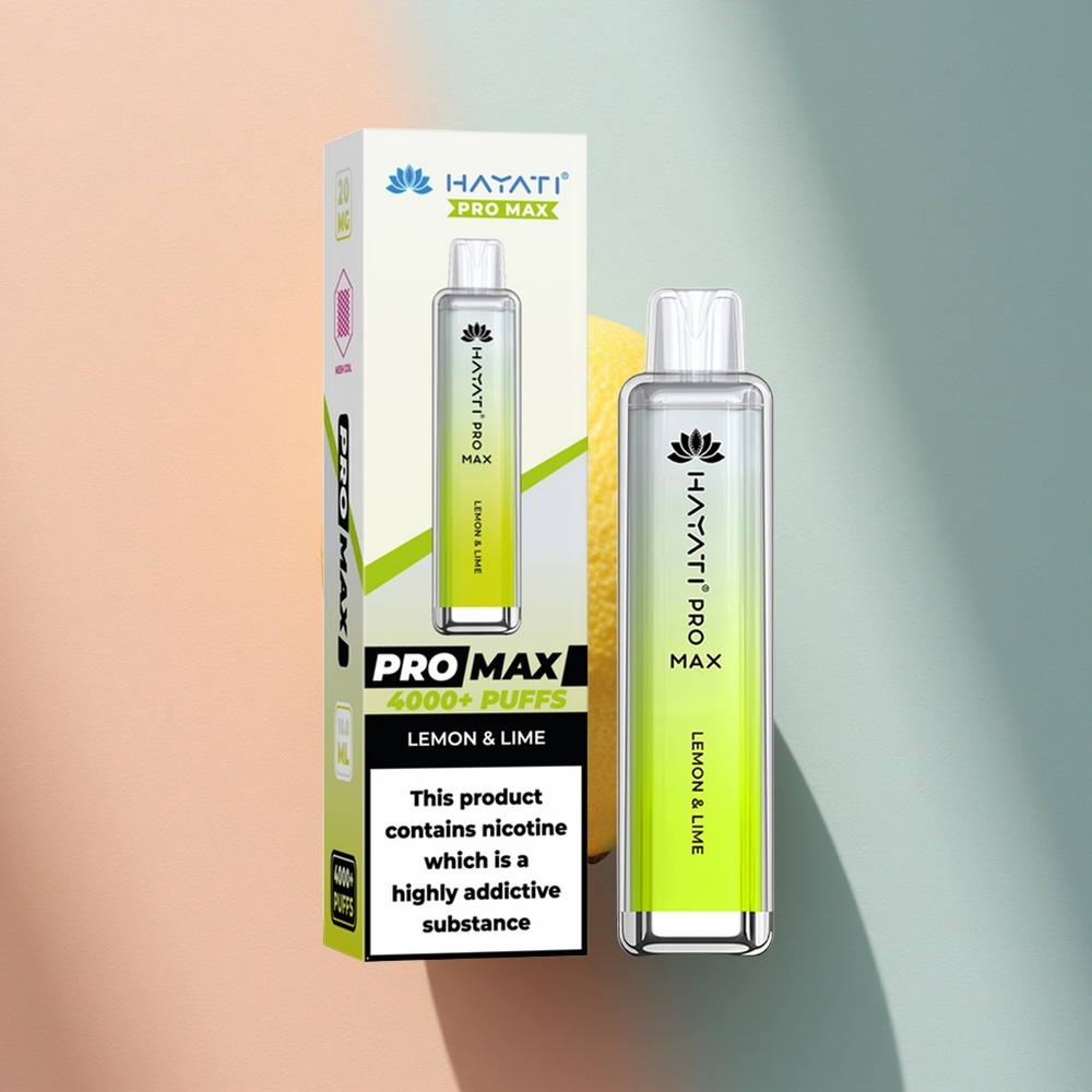 Hayati Pro Max 4000 Puffs Limon & Laim Rechargeable 1400mAh Nikotiinitugevusega 2%,5%