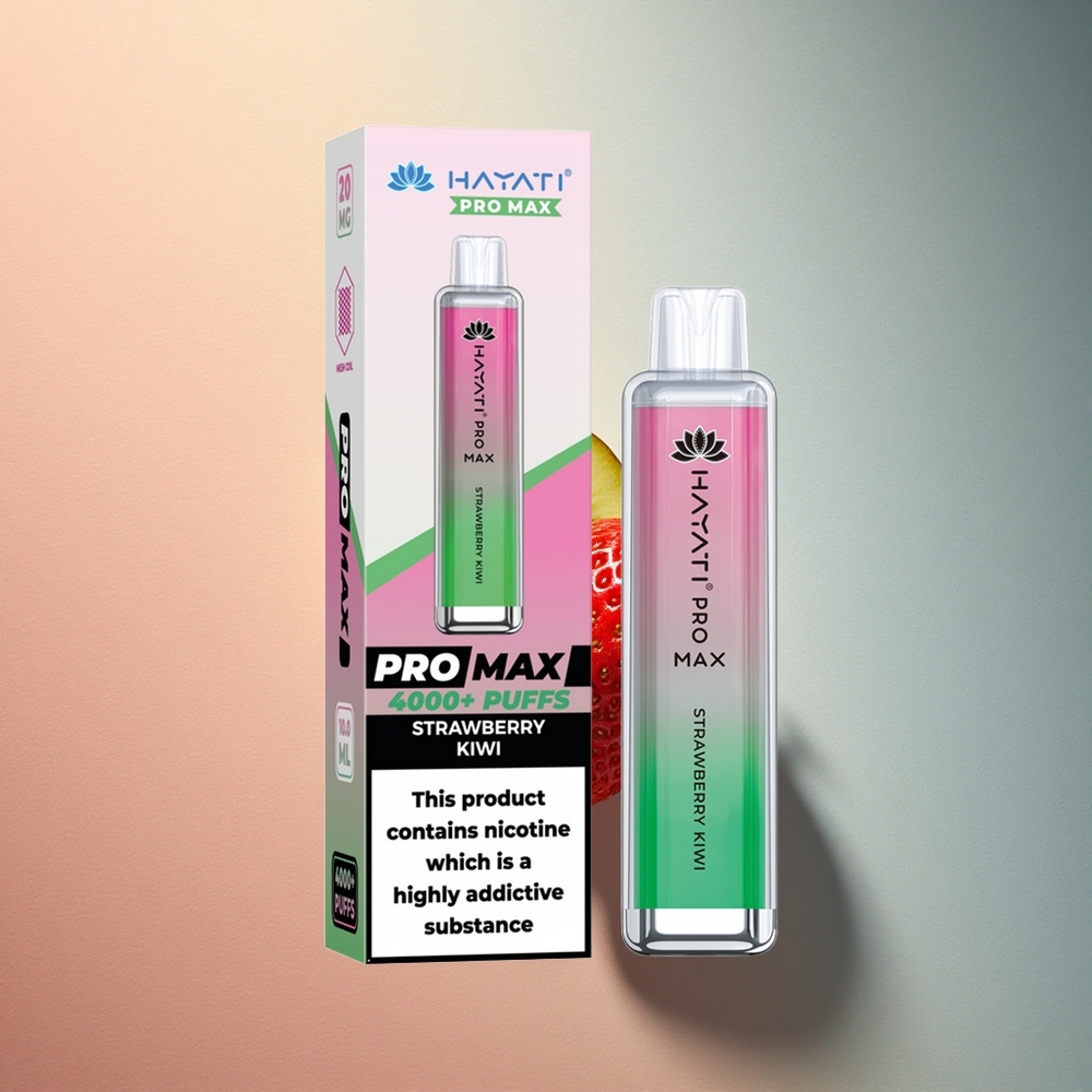 Hayati Pro Max 4000 Puffs Maasika-Kiivi Dual Coil 1400mAh