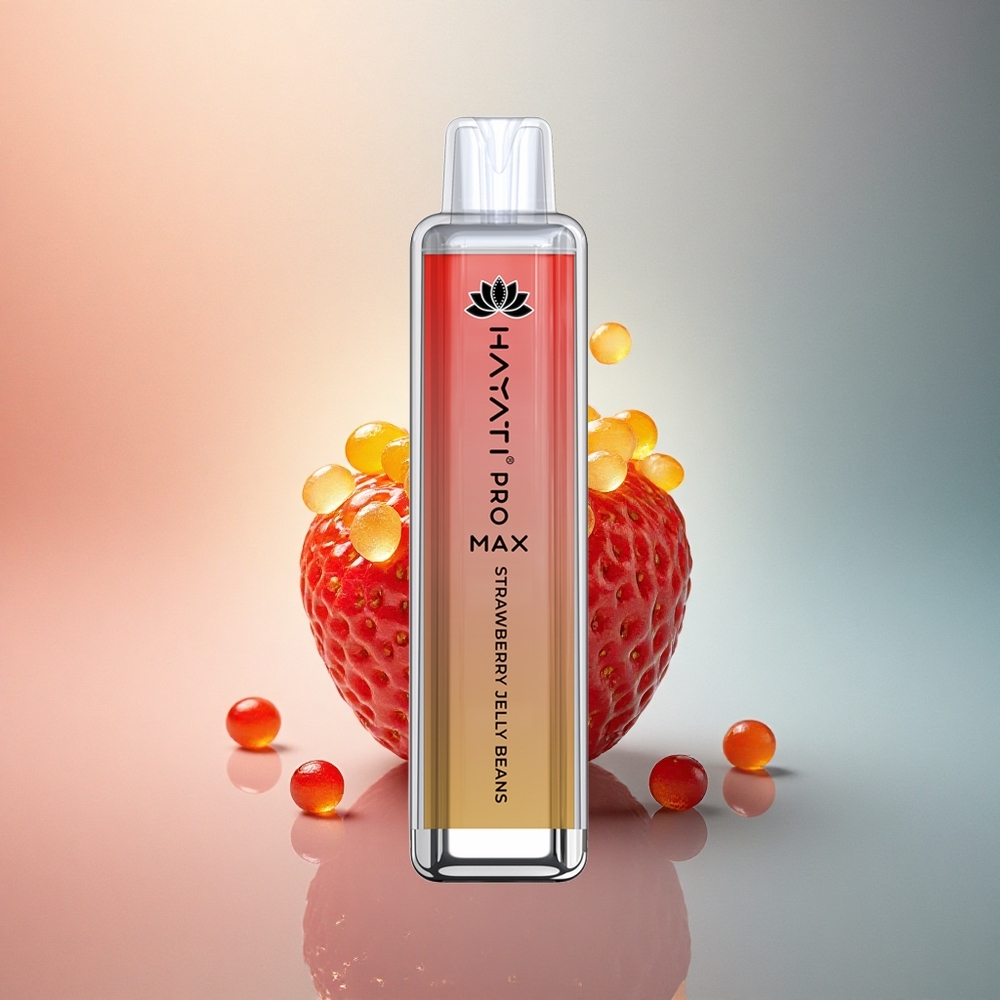 Hayati Pro Max 4000 Puffs Maasika Marmelaadibatoonid 1400mAh Laetav 2% Nikotiini