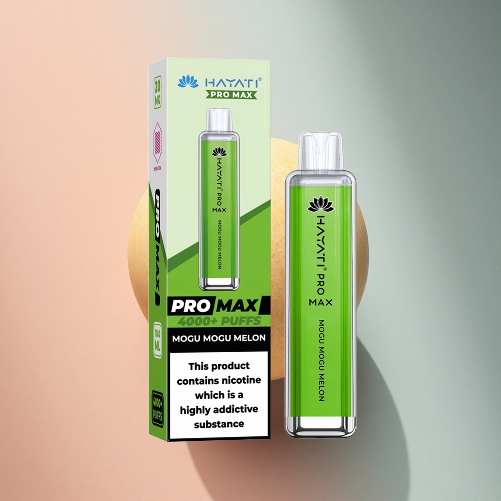 Hayati Pro Max 4000 Puffs Mogu Mogu Melon 2% Nikotiini 1400mAh