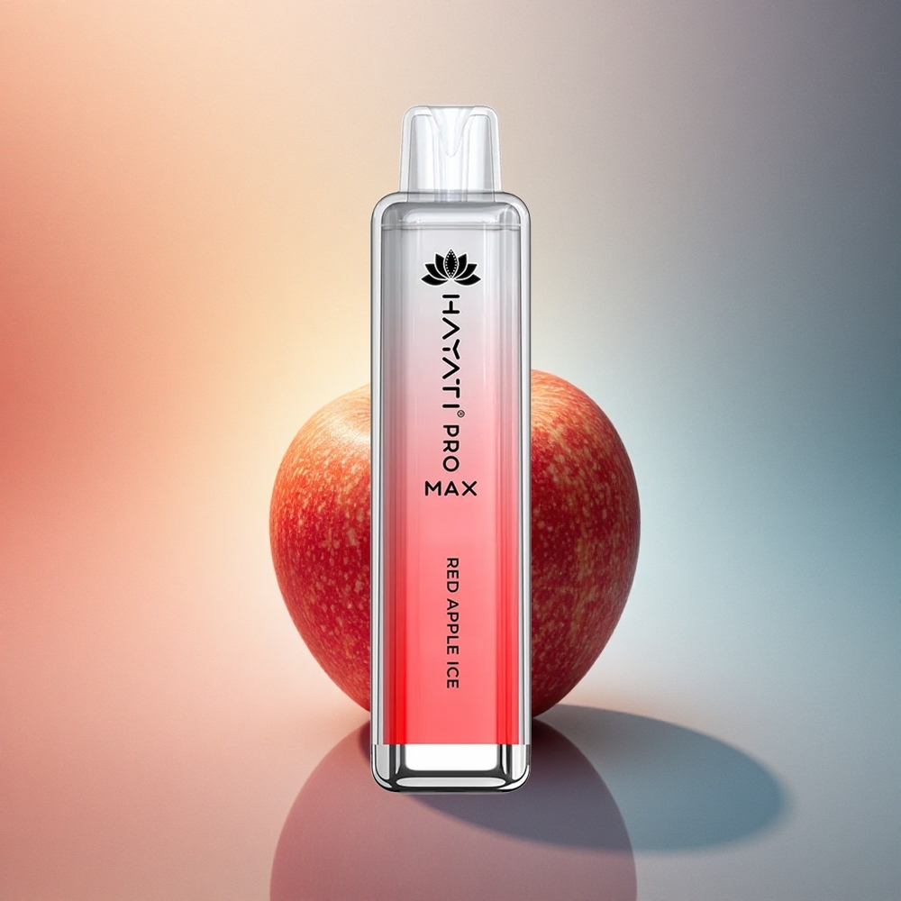 Hayati Pro Max 4000 Puffs Punase õuna jää vahelduvvooluga 1400mAh aku ja 2ml paak
