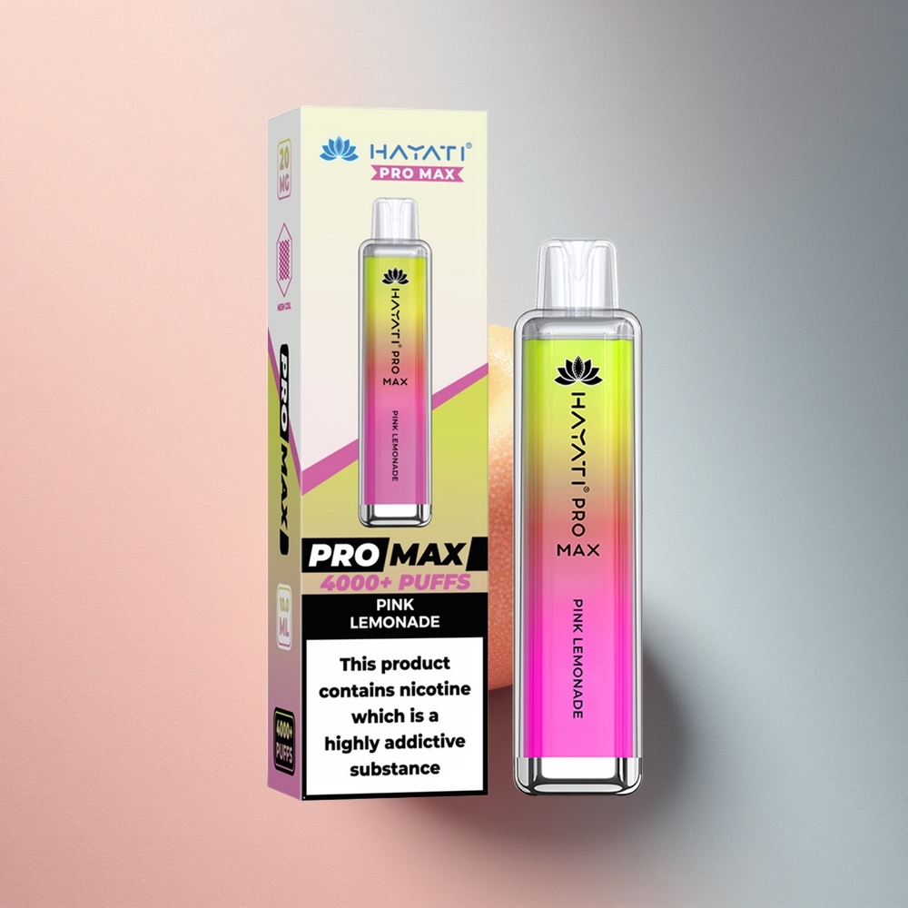 Hayati Pro Max 4000 Puffs Roosa sidrunimahl 2% nikotiini 1400mAh