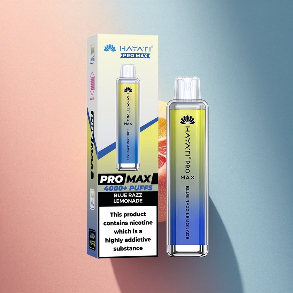 Hayati Pro Max 4000 Puffs Sinine Vaarika Sidrunimahl 1400mAh 2ml
