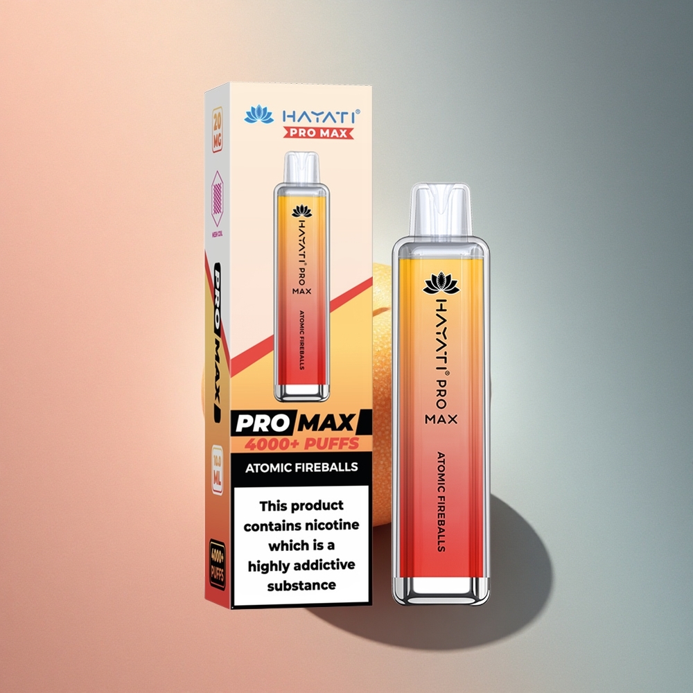 Hayati Pro Max 4000 Puffs Tuuma Tulekerad Dual 1.1 Ohm Nikotiiniga 1400mAh Akuga